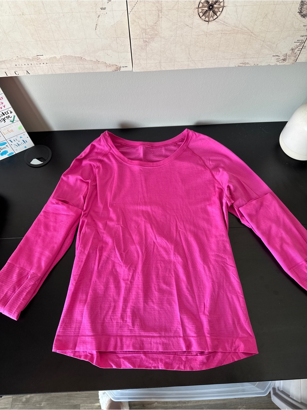 Lululemon Hot Pink Long Sleeve Performance Top